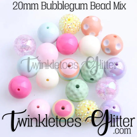 Bubblegum 20mm Bead Mix ~ M-015