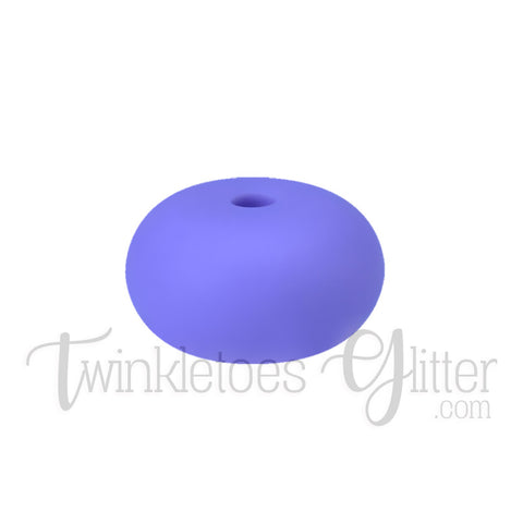 15mm Rondelle (Abacus) Silicone Beads ~ Periwinkle