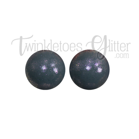 15mm Round Opal Silicone Beads ~ Dark Grey