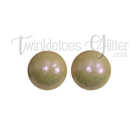 15mm Round Opal Silicone Beads ~ Oats