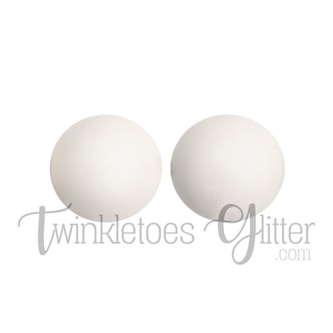 15mm Round Silicone Beads ~ Off White
