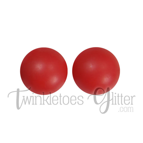 15mm Round Silicone Beads ~ Christmas Red