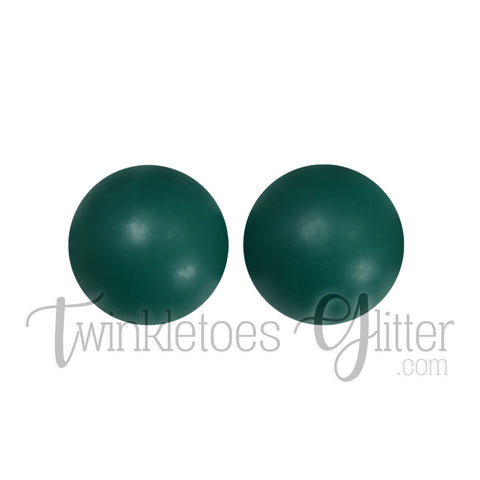 15mm Round Silicone Beads ~ Basil Green