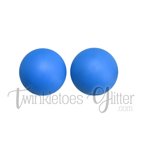 15mm Round Silicone Beads ~ Cool Blue