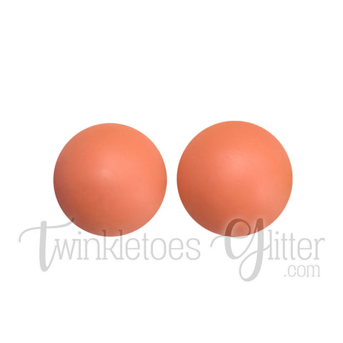 15mm Round Silicone Beads ~ Persian Melon