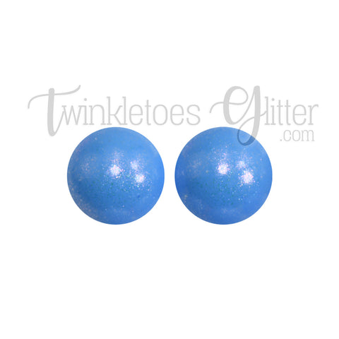 15mm Round Opal Silicone Beads ~ China Blue