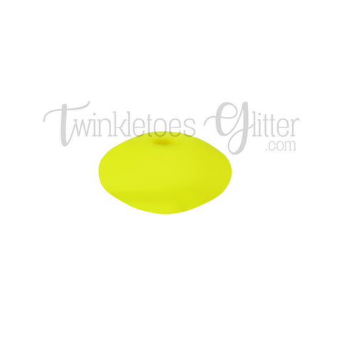 12mm Lentil Silicone Spacer Beads ~ Bright Yellow