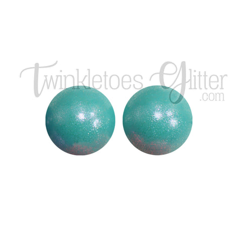 15mm Round Opal Silicone Beads ~ Turquoise