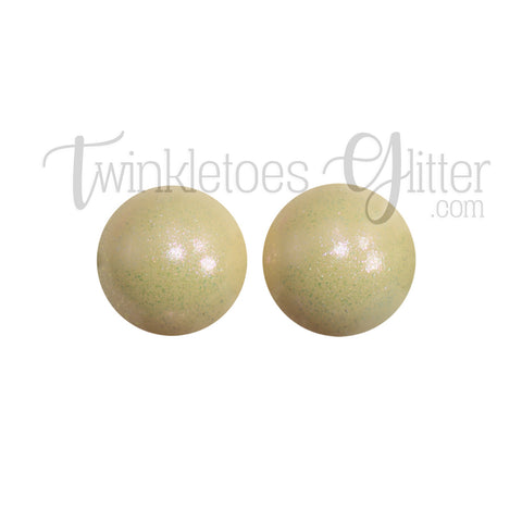 15mm Round Opal Silicone Beads ~ Ivory