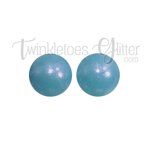 15mm Round Opal Silicone Beads ~ Transparent Blue