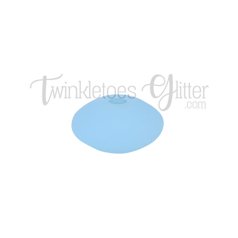 12mm Lentil Silicone Spacer Beads ~ Transparent Blue