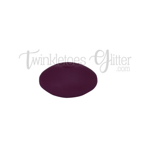 12mm Lentil Silicone Spacer Beads ~ Burgundy