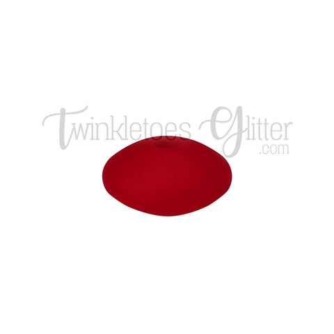 12mm Lentil Silicone Spacer Beads ~ Tomato Red