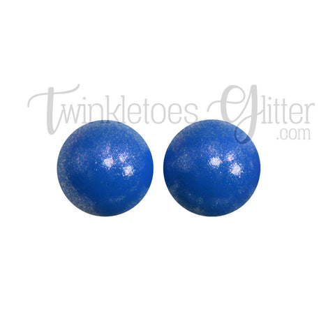 15mm Round Opal Silicone Beads ~ Azure Blue