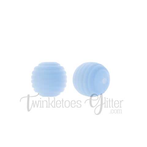 15mm Round Silicone Beehive Beads ~ Snow White