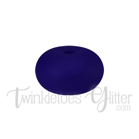 15mm Rondelle (Abacus) Silicone Beads ~ Navy Blue