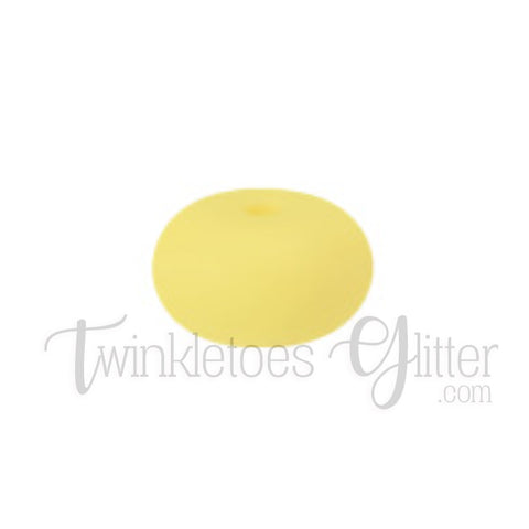 15mm Rondelle (Abacus) Silicone Beads ~ Custard Yellow