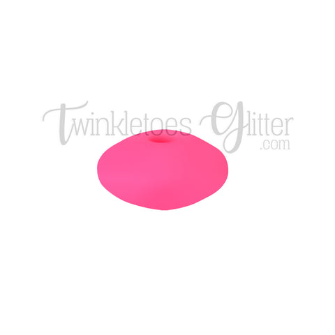 12mm Lentil Silicone Spacer Beads ~ Taffy Pink