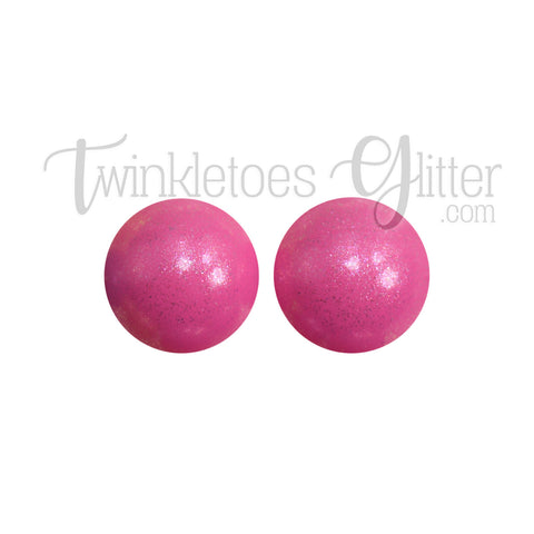 15mm Round Opal Silicone Beads ~ Taffy Pink