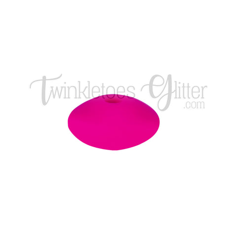 12mm Lentil Silicone Spacer Beads ~ Fuchsia