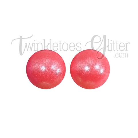 15mm Round Opal Silicone Beads ~ Shocking Pink