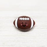 3d Football w/Smile Silicone Focal Bead