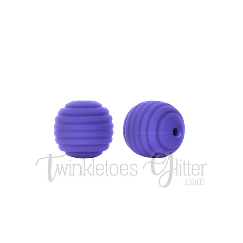 15mm Round Silicone Beehive Beads ~ Light Mauve