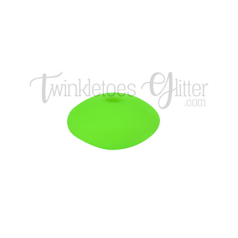 12mm Lentil Silicone Spacer Beads ~ Chartreuse
