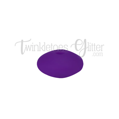 12mm Lentil Silicone Spacer Beads ~ Grape