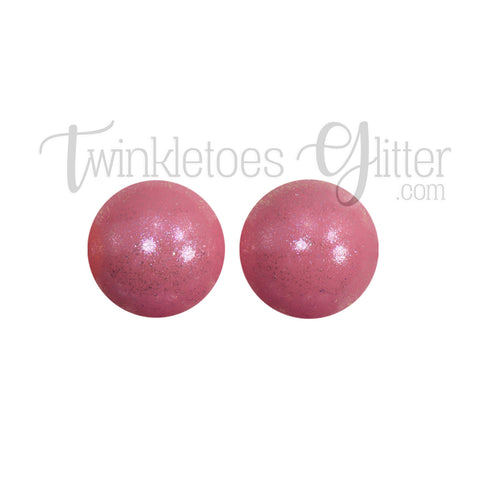15mm Round Opal Silicone Beads ~ Vintage Pink