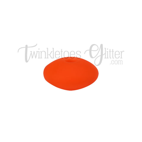 12mm Lentil Silicone Spacer Beads ~ Orange