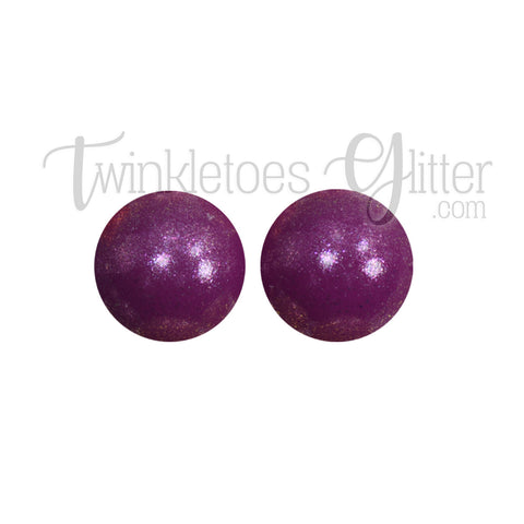 15mm Round Opal Silicone Beads ~ Boysenberry
