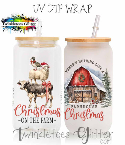Christmas on the Farm w/Barn UV Can Wrap