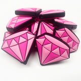 Pink Diamond Silicone Focal Bead