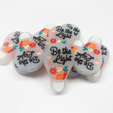 'Be the Light' Lightbulb Silicone Focal Bead