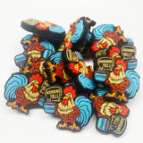 Morning Ya'll Rooster w/Coffee Silicone Focal Bead