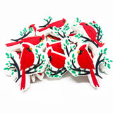 Cardinal on Branch Focal Bead