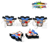 Cow w/USA Bandana Silicone Focal Bead