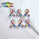Autism Awareness Ribbon Silicone Focal Bead