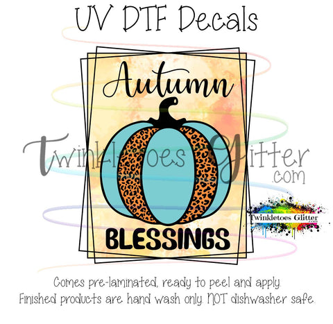 Autumn Blessings ~ UV Decal