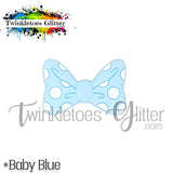 Polka Dotted Bow Silicone Focal Bead