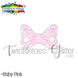 Polka Dotted Bow Silicone Focal Bead