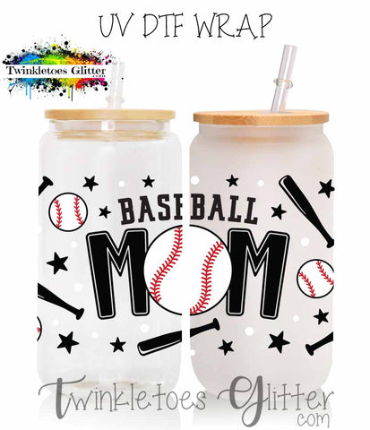 Baseball Mom UV Can Wrap
