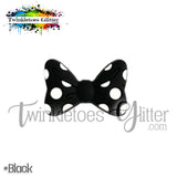 Polka Dotted Bow Silicone Focal Bead