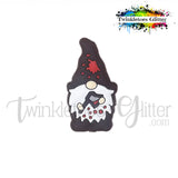 Halloween Gnome w/Bloody Knife Silicone Focal Bead