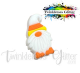 Candy Corn Gnome (Glows in the Dark) Silicone Focal Bead