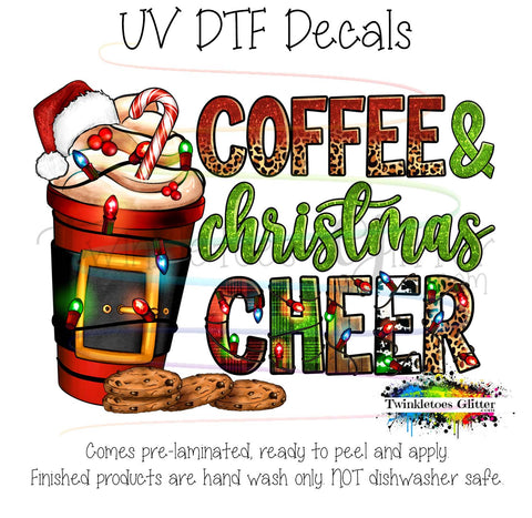 Coffee & Christmas Cheer ~ UV Decal