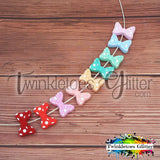 Polka Dotted Bow Silicone Focal Bead