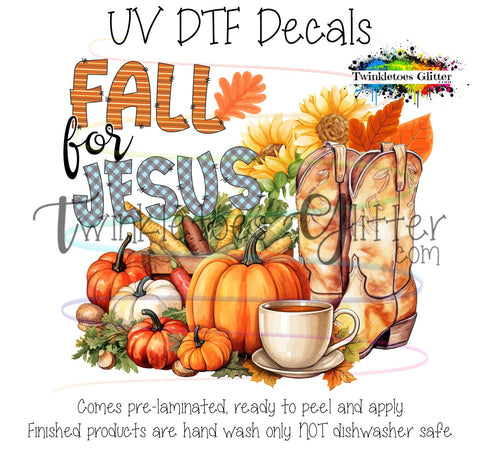 Fall For Jesus ~ UV Decal