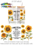 Sunflower Family Recipe UV Can Wrap